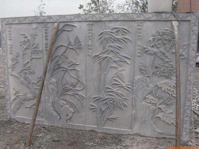 竹子石雕壁画
