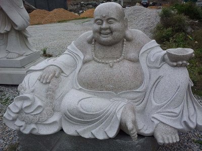 大理石弥勒佛人物雕塑